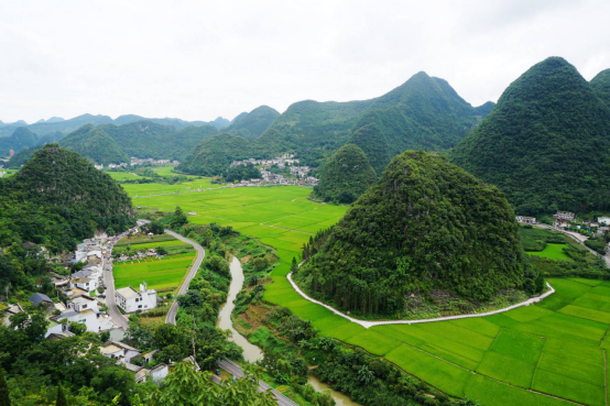 Mountain scenery along the railway journey to Guiyang