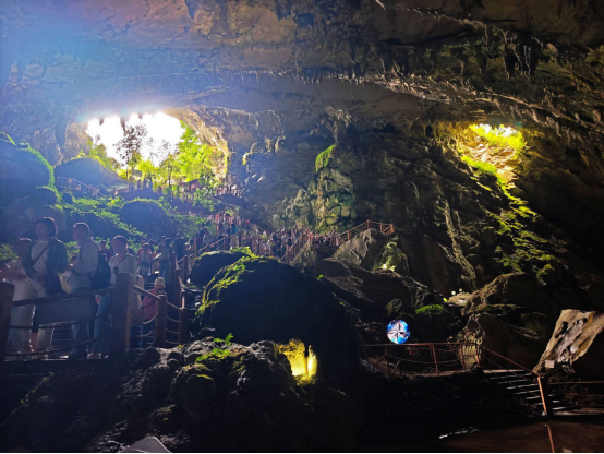 Large underground chamber along the Zhijin Cave walking route
