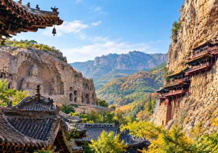Ancient temples and historic architecture in Datong, Shanxi, China