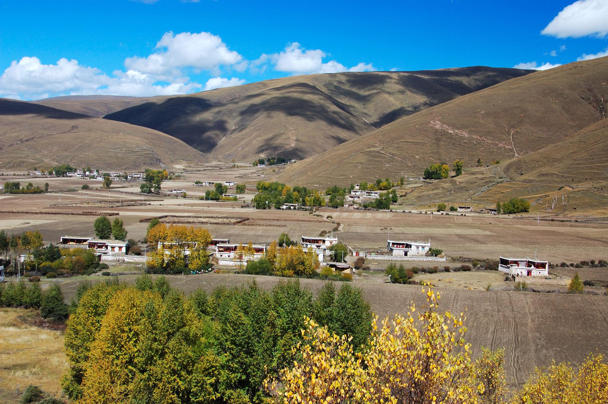 Tibetan village in Sichuan Province, China